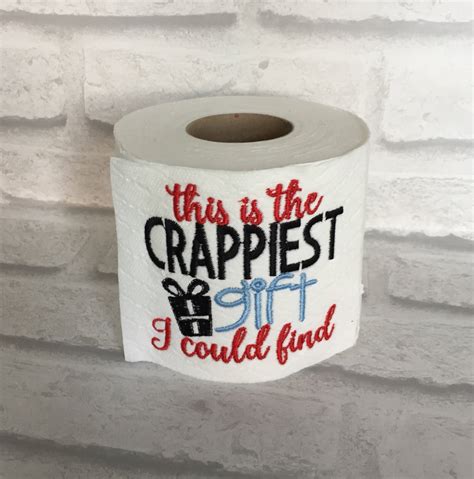 Embroidered Toilet Paper Roll Birthday Day Gag Gift Funny Etsy