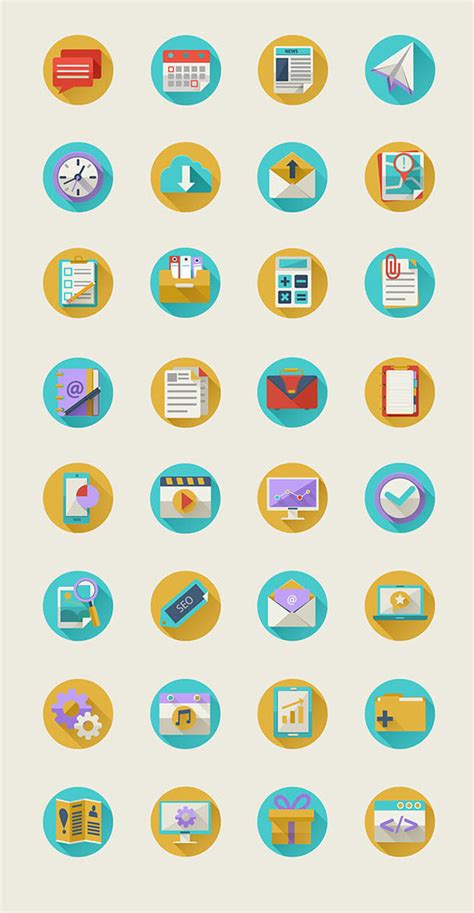 Flat Icons By Diana Costin