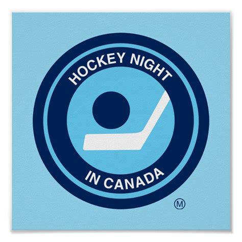 Hockey Night In Canada Retro Logo Poster Hockey Retro