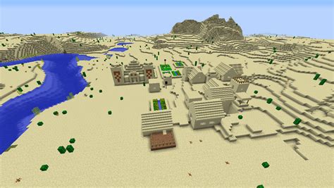 Fileminecraft 182 Desert Village Seed With Temple Built Inpng