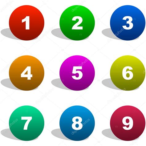 Number Icons Vector Set — Stock Vector 1438625