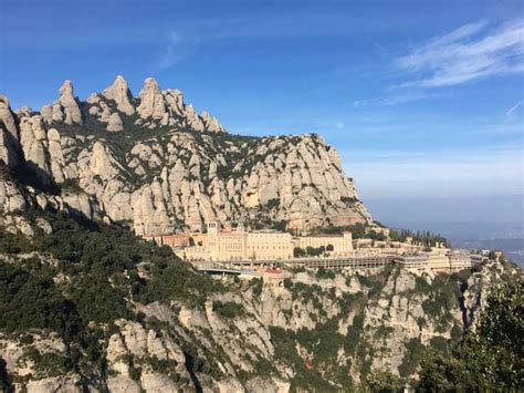 Vanuit Barcelona Klooster Van Montserrat En Schilderachtige