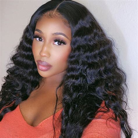 Loose Deep Wave Human Hair Hd Lace Front Wigs High Density