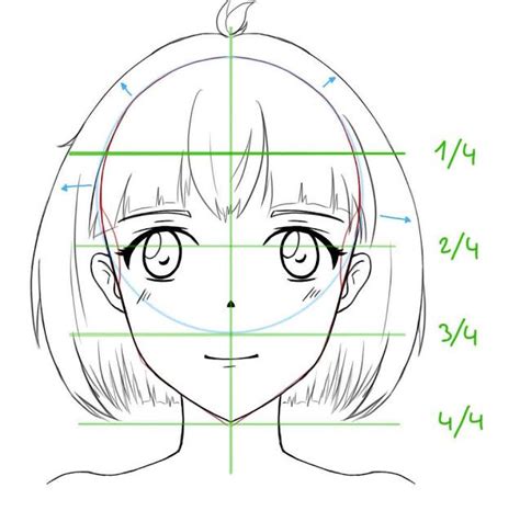 Comment Dessiner Un Visage De Face En Manga Tutoriel Manga Dessiner Visage Manga Tutoriels