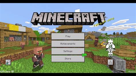Minecraft Main Menu Screen Youtube