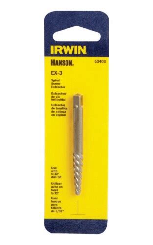Irwin Hanson Ex 3 Carbon Steel Spiral Screw Extractor 6 In 1 Pc