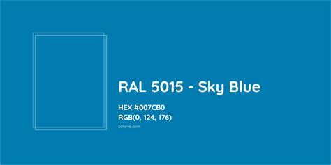 Ral 5015 Sky Blue Color Code Hex Rgb Cmyk Paint Palette Image