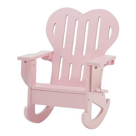 Emily Rose 18 Inch Doll Furniture Pink Outdoor Adirondack Rocking