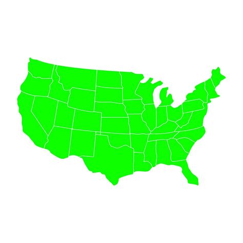 Mapa De Estados Unidos Ilustrado Sobre Fondo Blanco 8337760 Vector En