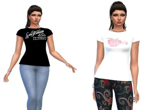 Casual T Shirts At Louisa Creations4sims Sims 4 Updates