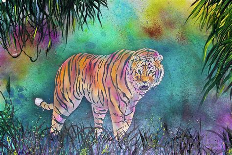 Majestic Tiger Painting By Lawrence Johnson