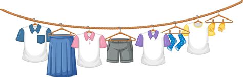 Isolated Clothes Hanging On White Background 1542569 Vector Art At Vecteezy