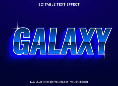 Premium Vector Galaxy Text Effect Template With Neon Light And