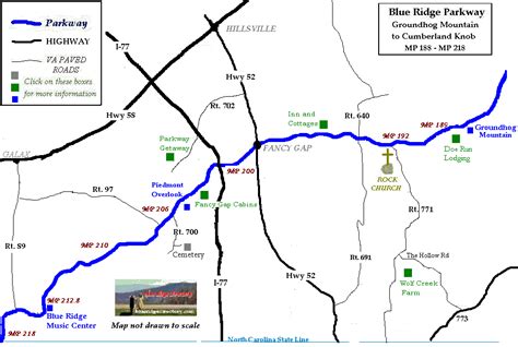 Blue Ridge Parkway Map Fancy Gap Pipers Gap Orchard Gap And Volunteer Gap