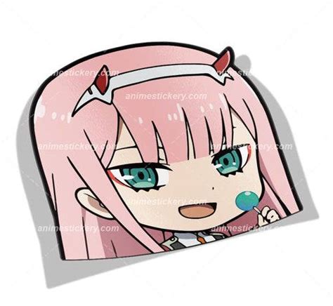 Darling In The Franxx Zero Two Peeker Anime Vinyl Stickers For Cars