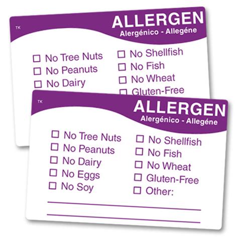 Product Catalog Labeling Systems Allergen Labels Daymark Safety