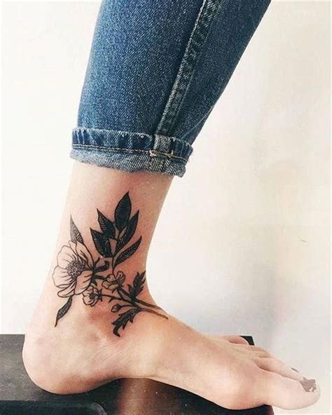 40 Gorgeous And Stunning Ankle Floral Tattoo Ideas For Your Inspiration Women Fashion