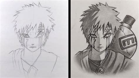 How To Draw Gaara Naruto Step By Step Youtube