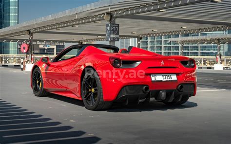 Rent A Ferrari 488 Spyder Red 2019 Id 04057 In Dubai Rentyae