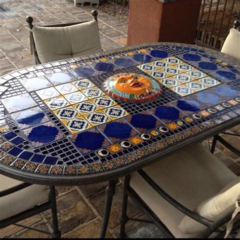 Caldas dining table is a piece that combines bistrot inspired bases with handmade portuguese tile tops, in various designs and colors. 166 best Talavera tiles images on Pinterest | Mexican ...
