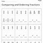 Comparing Fractions 4th Grade Worksheet