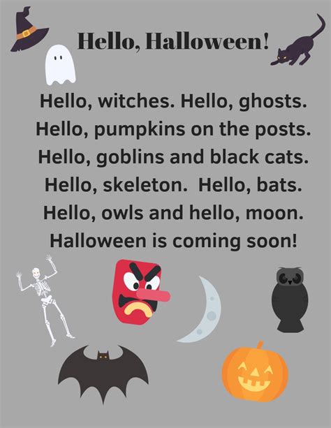 Halloween Poems And Free Printables ⋆
