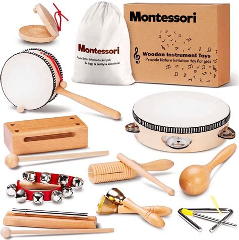 Montessori Wooden Music Instrument Set 10 Instruments Project