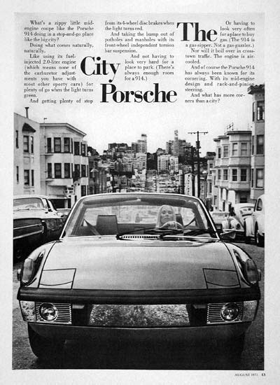1973 Porsche 914 Targa Classic Vintage Print Ad