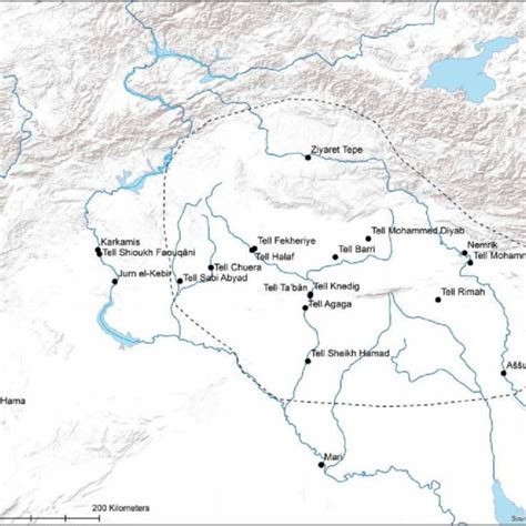 Map Of The Middle Assyrian Empire Showing The Location Of Tell Sabi