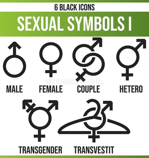 Black Icon Set Sexual Symbols I Stock Vector Illustration Of Logo Icon 134918173