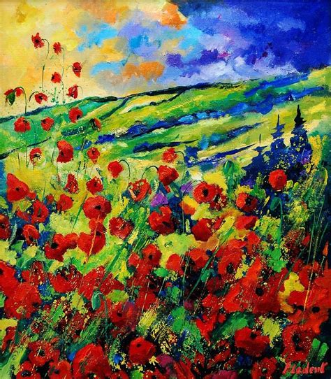 Poppies 78 By Pol Ledent Poppy Painting Poppy Art Art Painting