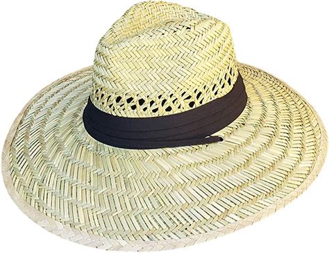 Mens Wide Brim Straw Sun Hatlifeguard Sun Hat W 45 Inch Wide Brim
