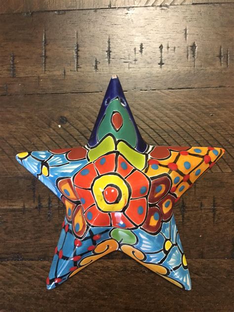 Talavera Star Star Wall Decor Colorful Star Mexican Etsy Star