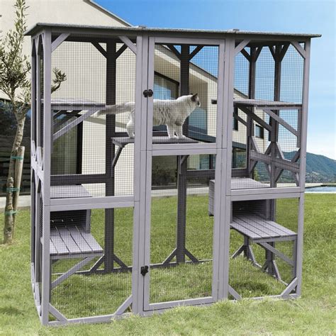 Tucker Murphy Pet Large Cat House Outdoor Catio Kitty Enclosure With