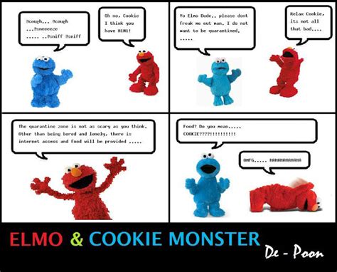 Elmo With Cookie Monster Elmo And Cookie Monster On H1n1