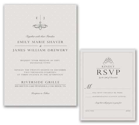 Simple Classic Modern Wedding Invitations And Rsvp Custom Wedding