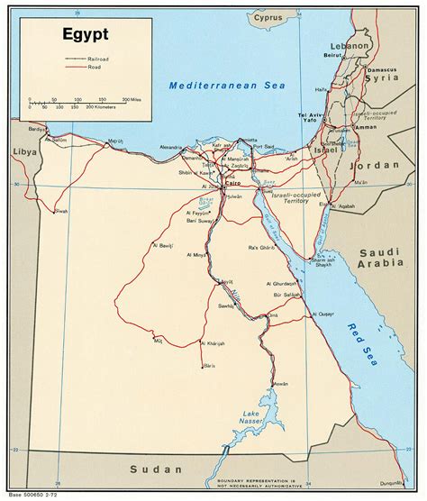 Egypt Political Map 1972 Political Map Of Egypt Of 1972