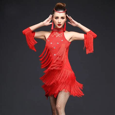 Women Lady Latin Dancewear Salsa Cha Cha Tango Ballroom Dance Wear Costume Dress For Stage