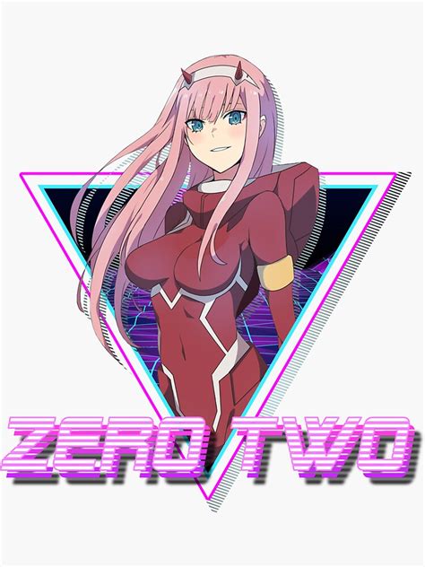 Darling In The Franxx Zero Two Aesthetic Sticker By Shaggypop Redbubble