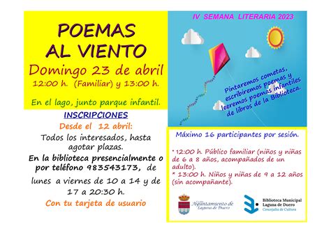 Poemas Al Viento Dos Turnos Ayuntamiento De Laguna De Duero