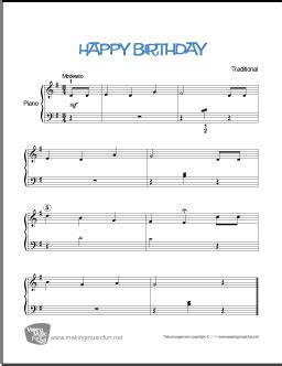 Instrumental solo professionally arranged by makingmusicfun.net staff. Happy Birthday | Free Beginner Piano Sheet Music ...