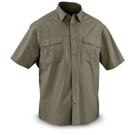 Guide Gear Mens Short Sleeve Ripstop Work Shirt 660716 Shirts