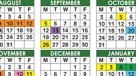 Official 202223 Broward County Public Schools Color Calendar Updated