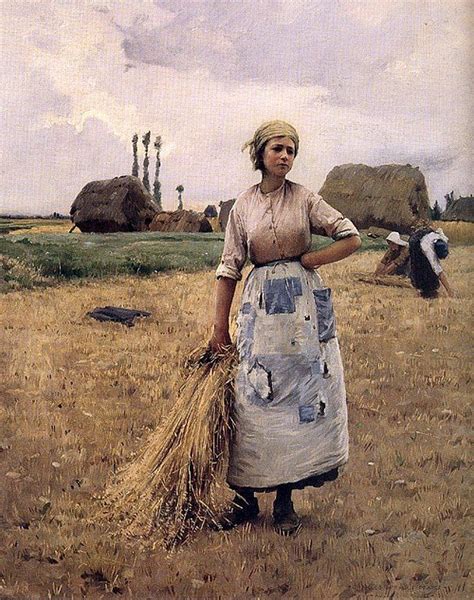 charles sprague pearce american artist 1851 1914 peinture réaliste auvers sur oise huile