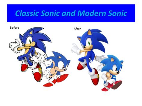 Classic And Modern Sonic The Hedgehog By 9029561 On Deviantart