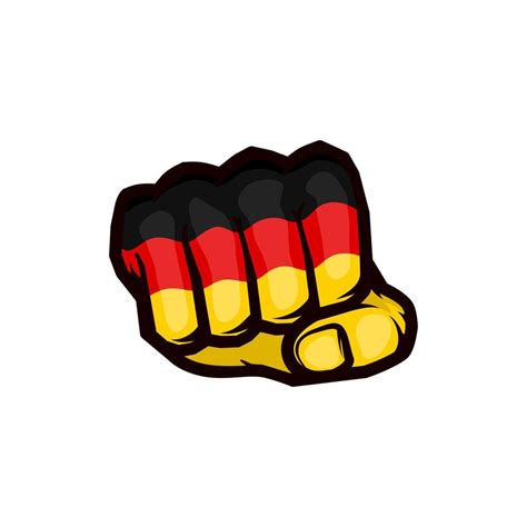 Flag Of Germany On A Clenched Fist Fighting Power Strength Protest