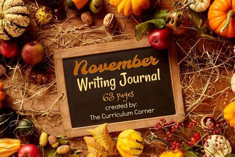 November Writing Journal The Curriculum Corner 123