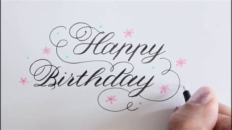 Calligraphy How To Write Happy Birthday In Fancy Improve Your