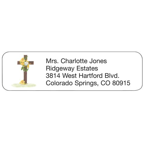 Cross Personalized Address Labels Return Address Labels Walter Drake