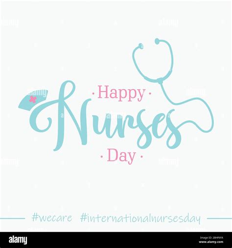 Lettering Happy Nurses Day For International Nurses Day Background